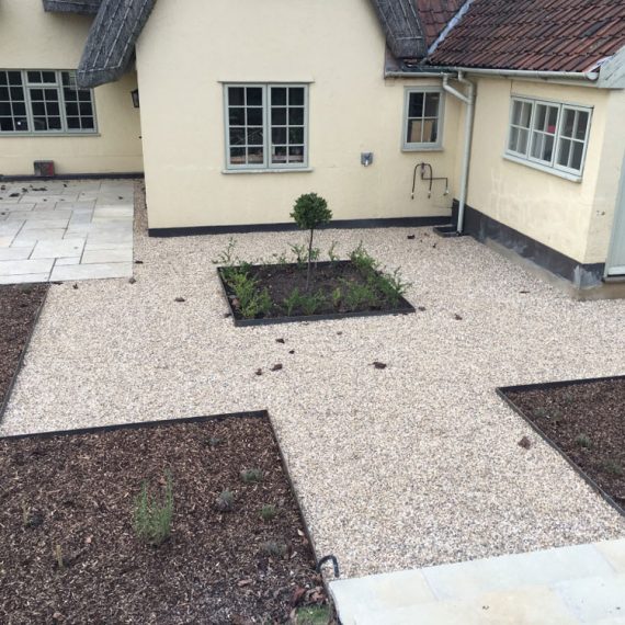 geometric garden for a country cottage