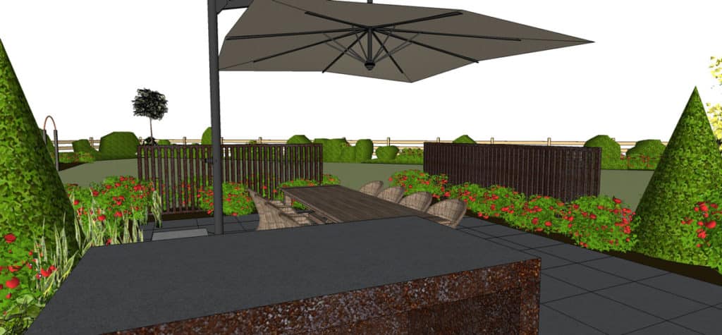 patio detail 3d landscape design plans
