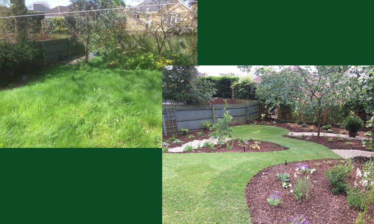 sloping-back-garden-before-after - TDS