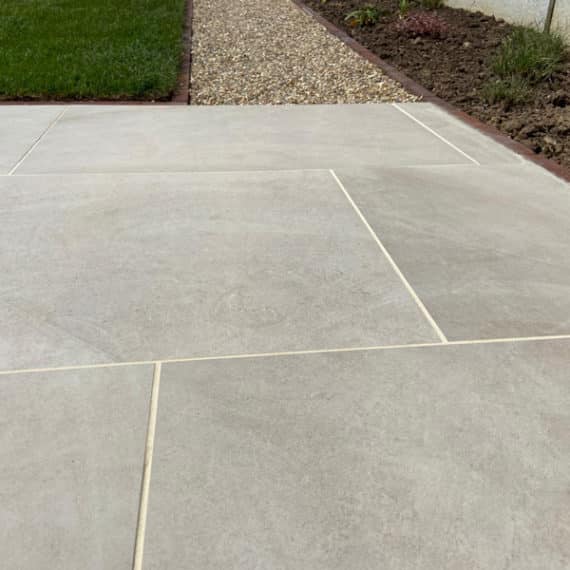 patio detail showing joints and grouting