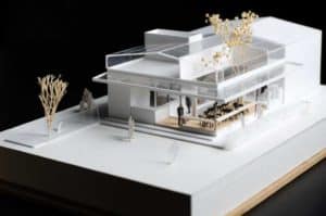 architectural model of a contemprary designed home
