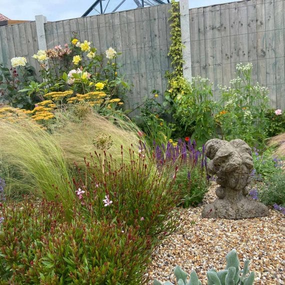 Lovely plant combinations in a gravel garden