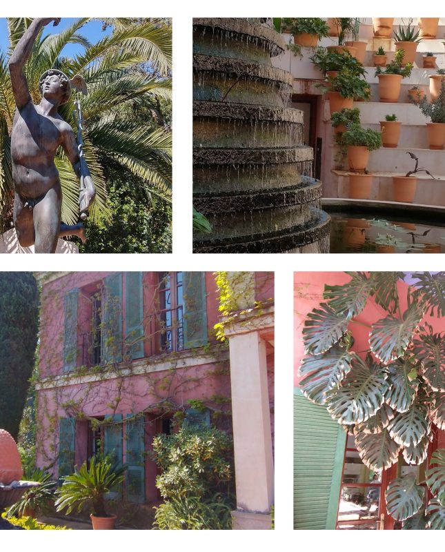 photo collage of the Jardin de l'Albarda near Valencia in Spain