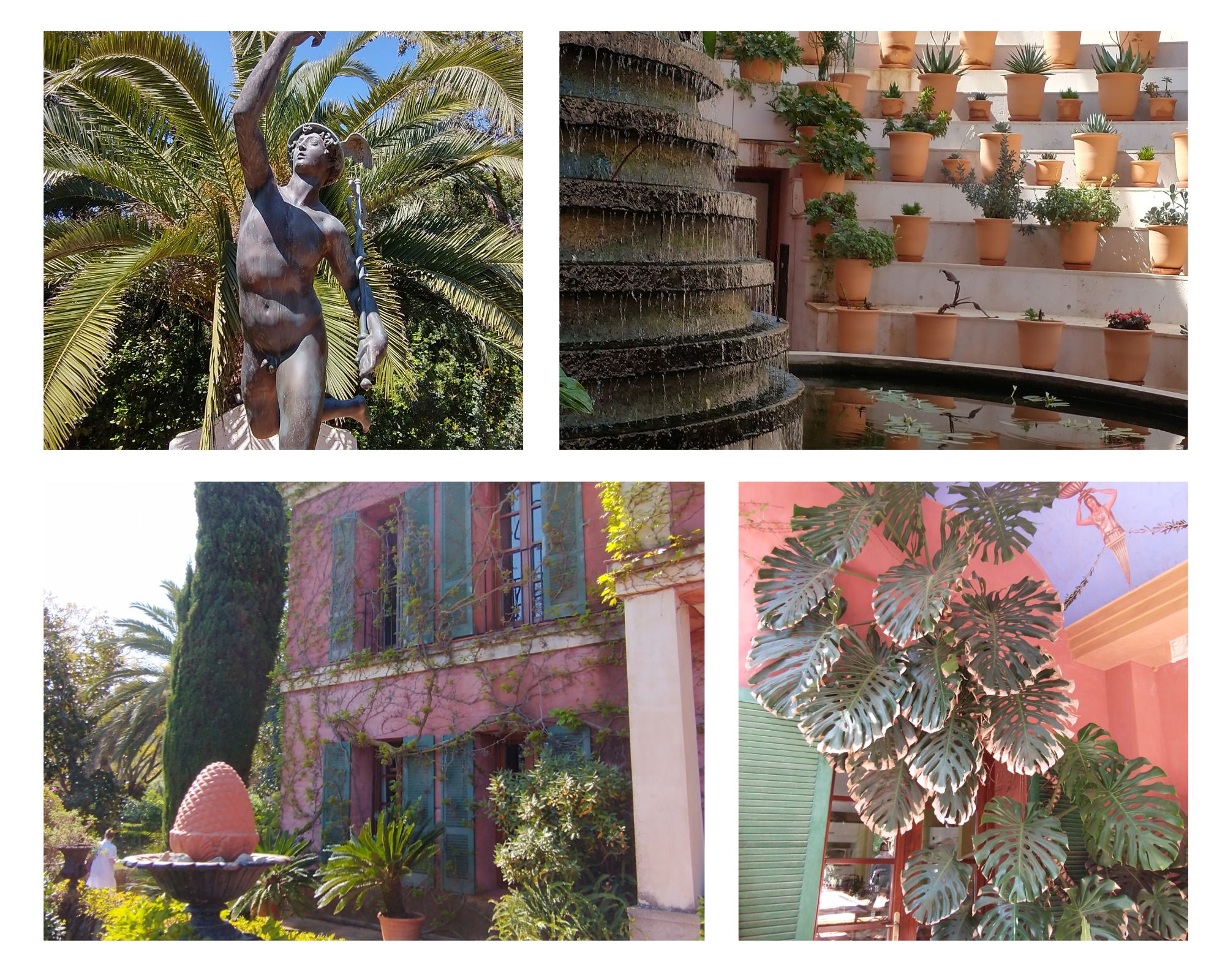 photo collage of the Jardin de l'Albarda near Valencia in Spain